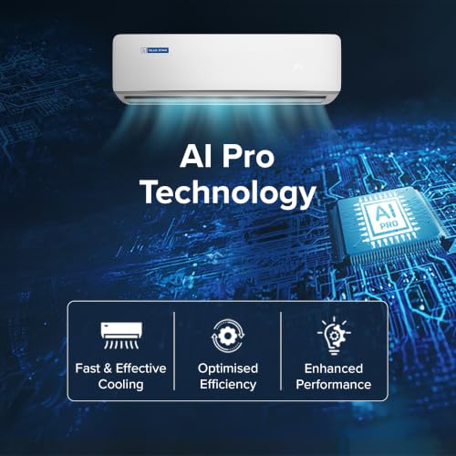 Image of Blue Star 1.5 Ton 3 Star, New Star Rated, Inverter Split AC (Copper, 5 in 1 Convertible Cooling, DigiQ Hepta Sensor, Blue Fins,Turbo Cool,Blue Fins (IC318ZXU, White)