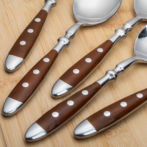 Cuillères à café Alata à manche isolant marron pour éviter la chaleur