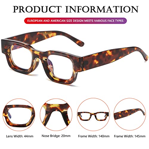 Image of AIEYEZO Modern Thick Rectangle Sunglasses for Women Men 90s Retro Chunky Square Polarized Sun Glasses UV400 Protection