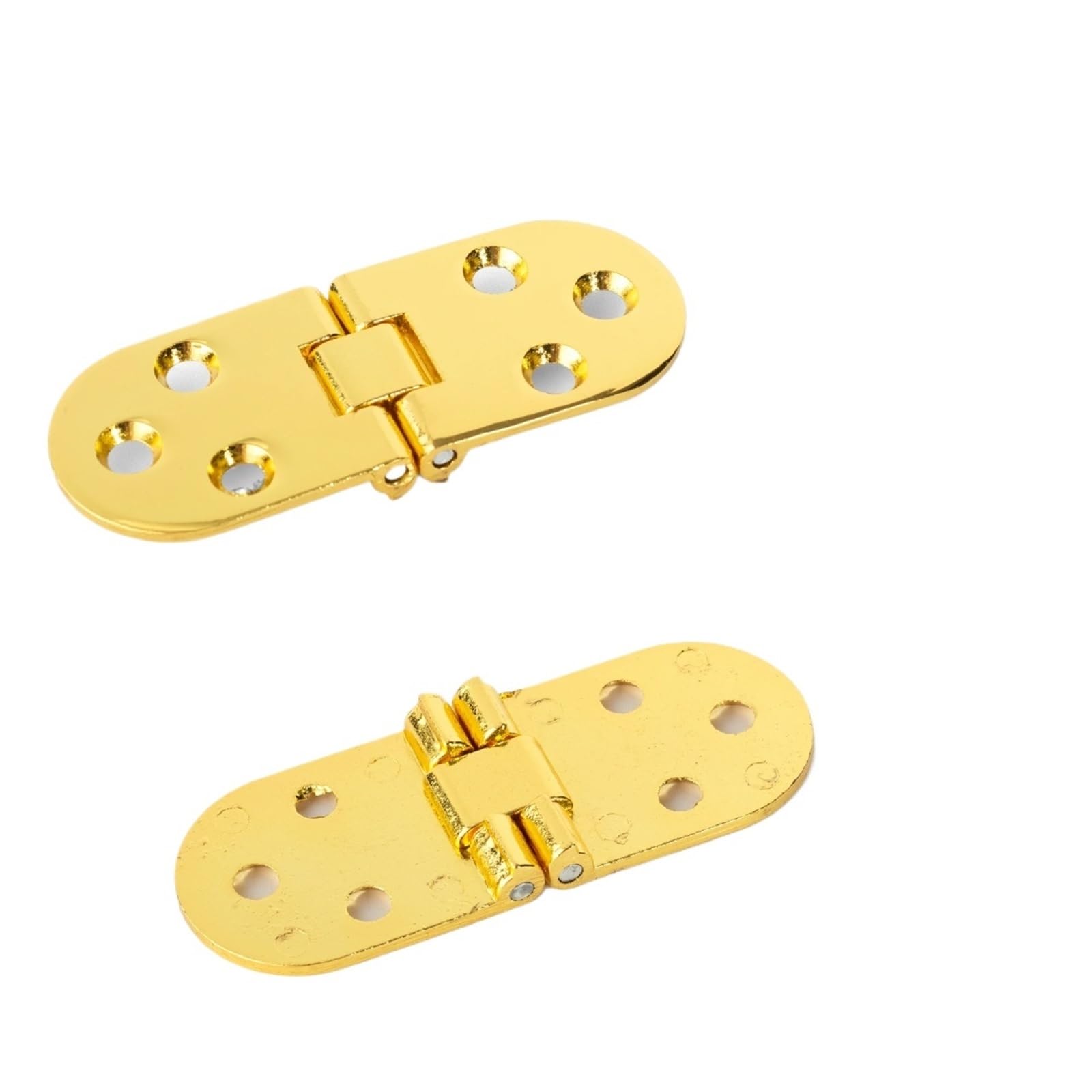 2pcs 180 Degree Foldable Hinges Cabinet Door Hinge(Gold 2pcs)