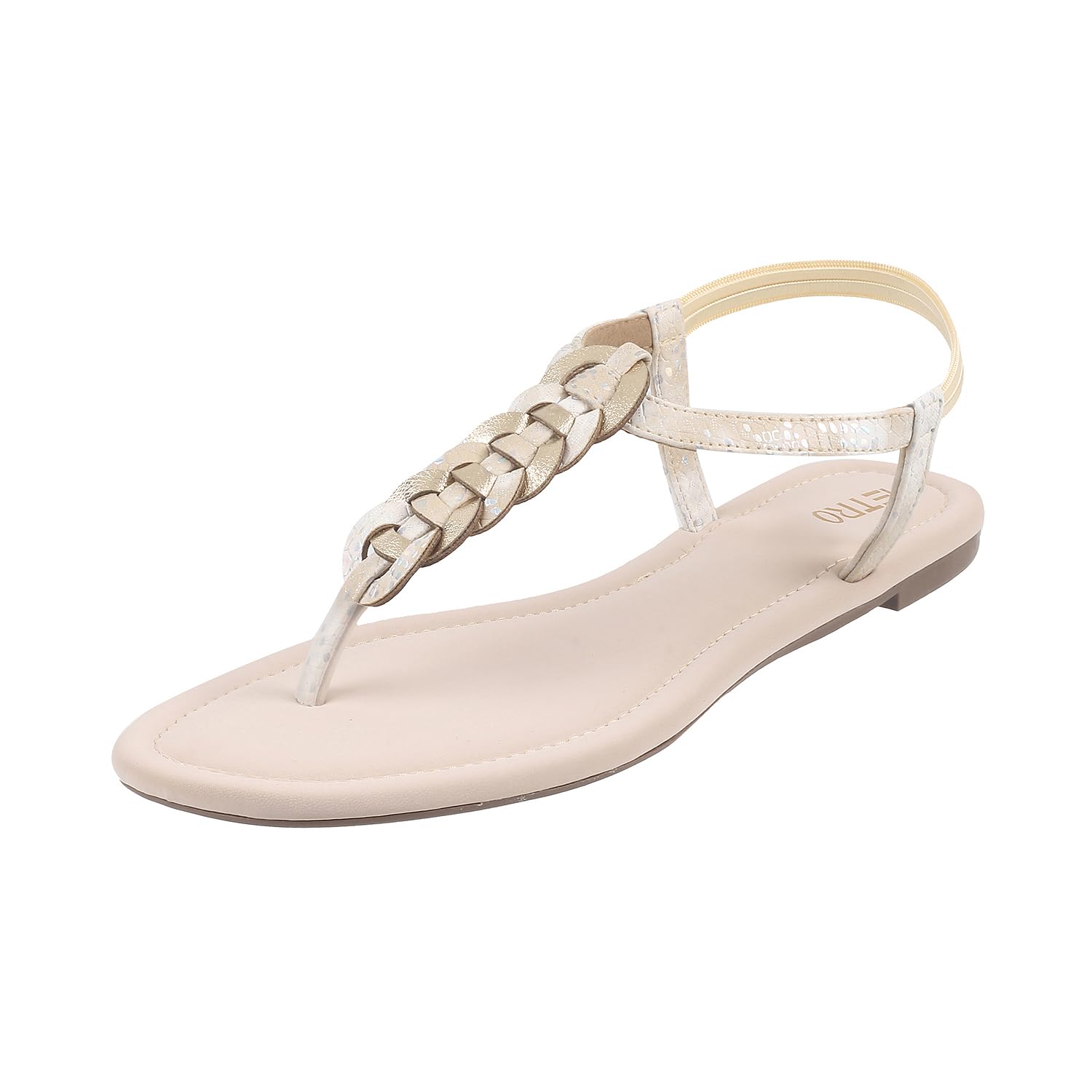 Metro Women Beige Synthetic Leather Flat Fashion Sandal UK/8 EU/41 (33-344) (B0CHQSJBJ7) Amazon Price History, Amazon Price Tracker