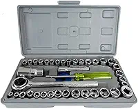KIT CHAVE CATRACA REVERSÍVEL JOGO PROFISSIONAL DE SOQUETES 40 PEÇAS