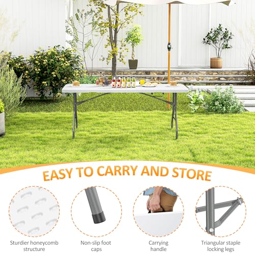 Table portable de 1,5 m pliante robuste pour optimiser l'espace de vos réceptions - 3
