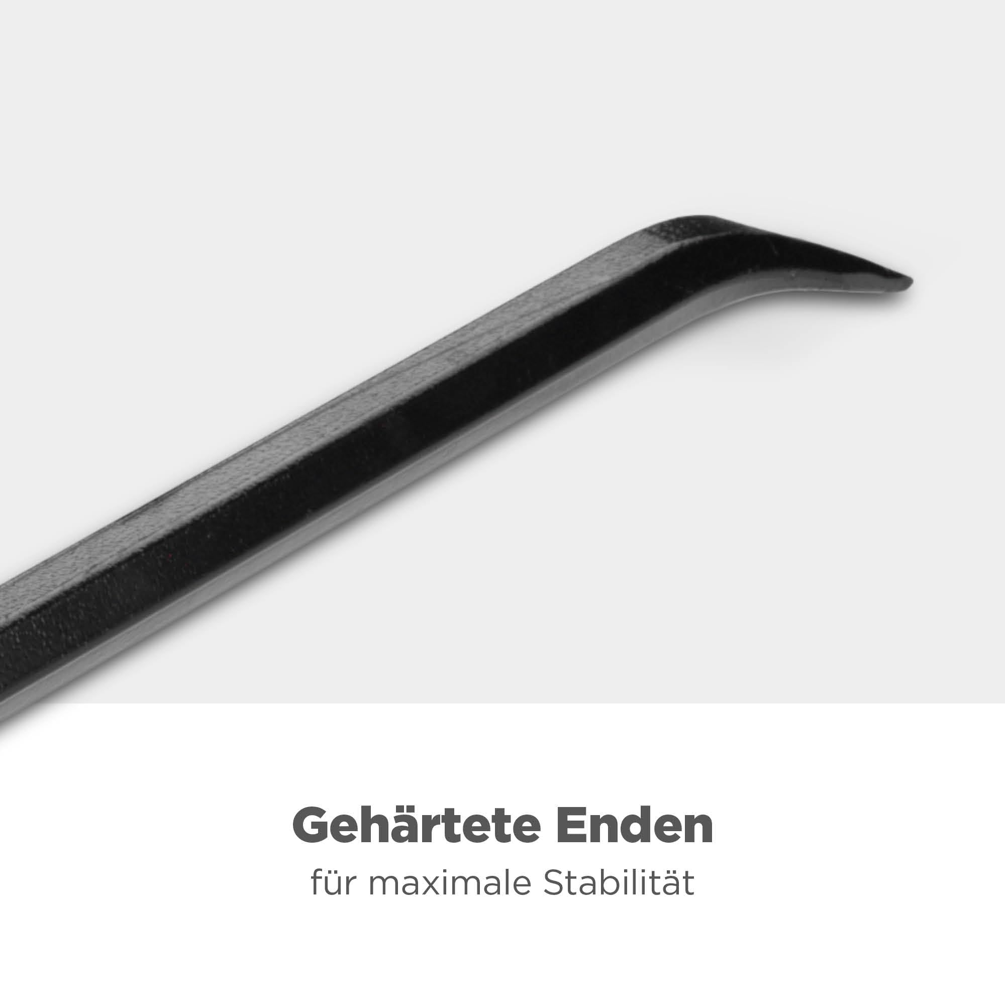 blizz-z Profi-Nageleisen Länge 80 cm Ø 17 mm | 6-Kant Stemm-Eisen mit gebogener Klaue, gehärtete Arbeitsenden