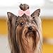 Hidaily 20 Pcs Dog Bows with Rubber Bands, Dog Hair Bows for Small Dogs Girl, Cute Flower Puppy Bow Pet Hair Accessories for Cat Yorkie