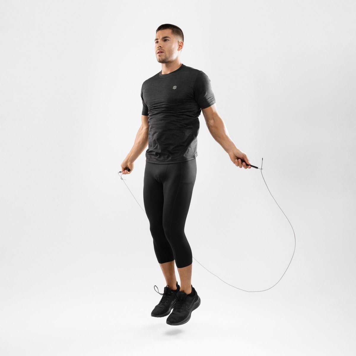 SIROKO Mallas Deportivas Capri Fitness Enlli Negro
