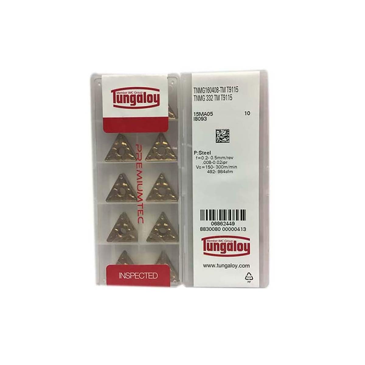 TUNGALOY 100% Original TNMG TNMG16 TNMG1604 TNMG160408 TM TNMG160408-TM T9115 Inserto de torneado