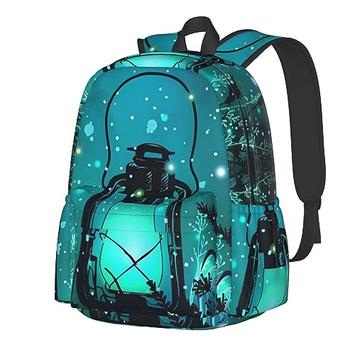 Sac à dos imprimé lucioles imperméable contre la pluie et le poids scolaire