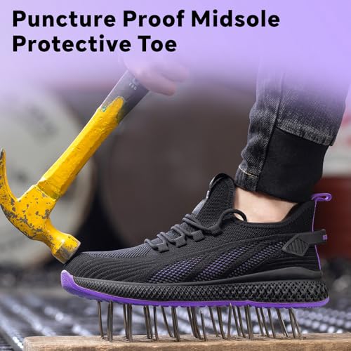 Image of SPIEZ Unisex Safety Shoes Men Women Puncture Proof Work Sneakers ASTM