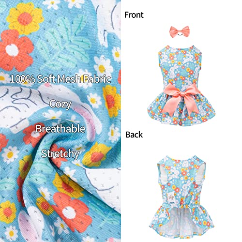Image of CuteBone Dog Mesh Dress Puppy Sundress Pet Outfit Summer Fashion for Small Dogs Girl Cat Clothes