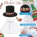 Beipegin Schneemann Kostüm Damen,Kostüm Schneemann Tutu Rock Hut Schal Bommeln Karottennase Weihnachtskostüm Faschingskostüme Snowman Karneval Lustige Kostü