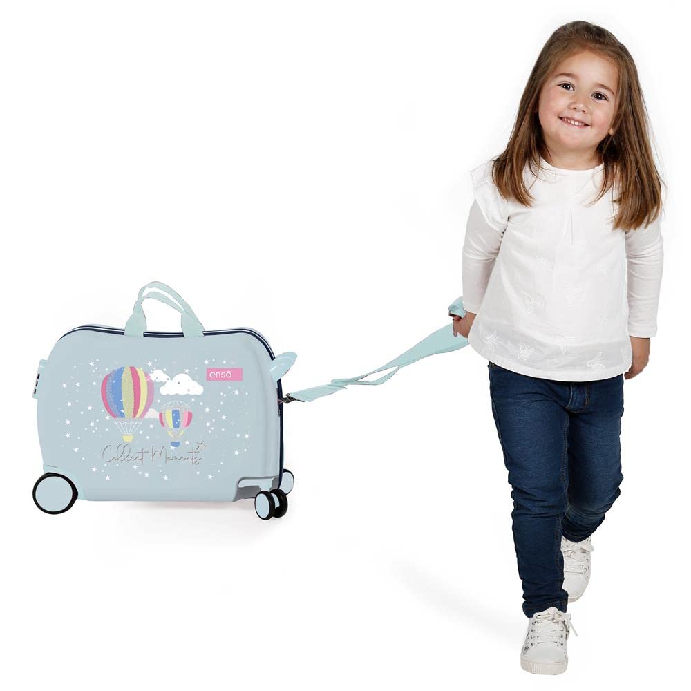 Enso Collect Moments, Valigia Per Bambini 2 Ruote Multidirezionali Ragazza, (Cian), 50x38x20 cms
