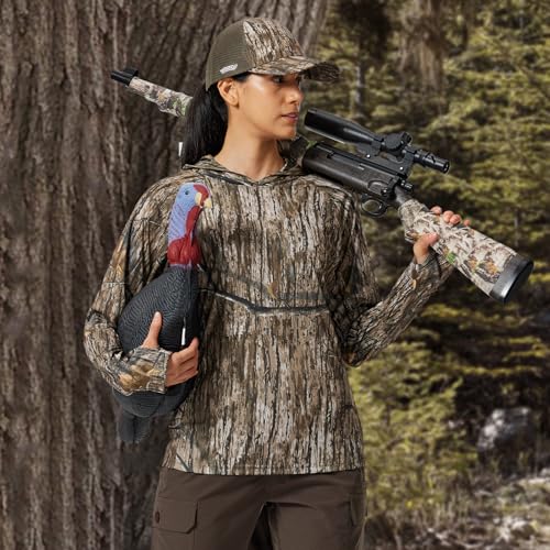 LOOGU Women's UPF 50+ Sun Protection Hoodies Shirts Slim Fit Long Sleeve Lightweight Quick Dry UV Fishing Hking Outdoor LOOGU Ents Brown 2XL - image 3