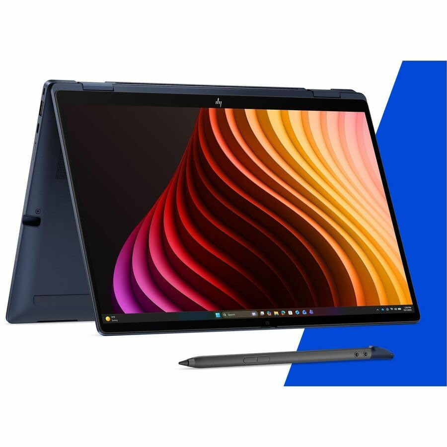 Image of HP EliteBook X Flip G2i 14 inch Touchscreen Convertible Copilot+ PC 2 in 1 Notebook - 2.8K - 120 Hz - Intel Core Ultra 7 Series 3 366H - vPro Technology - 32 GB - 512 GB SSD - English Keyboard - Atmospher
