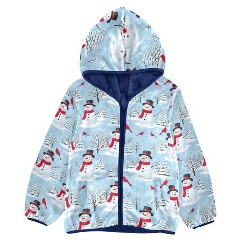 Snowmen Red Birds Toddler Comfy Warm Fleece Outerwear Jackets with Polar Fleece Lining 3T