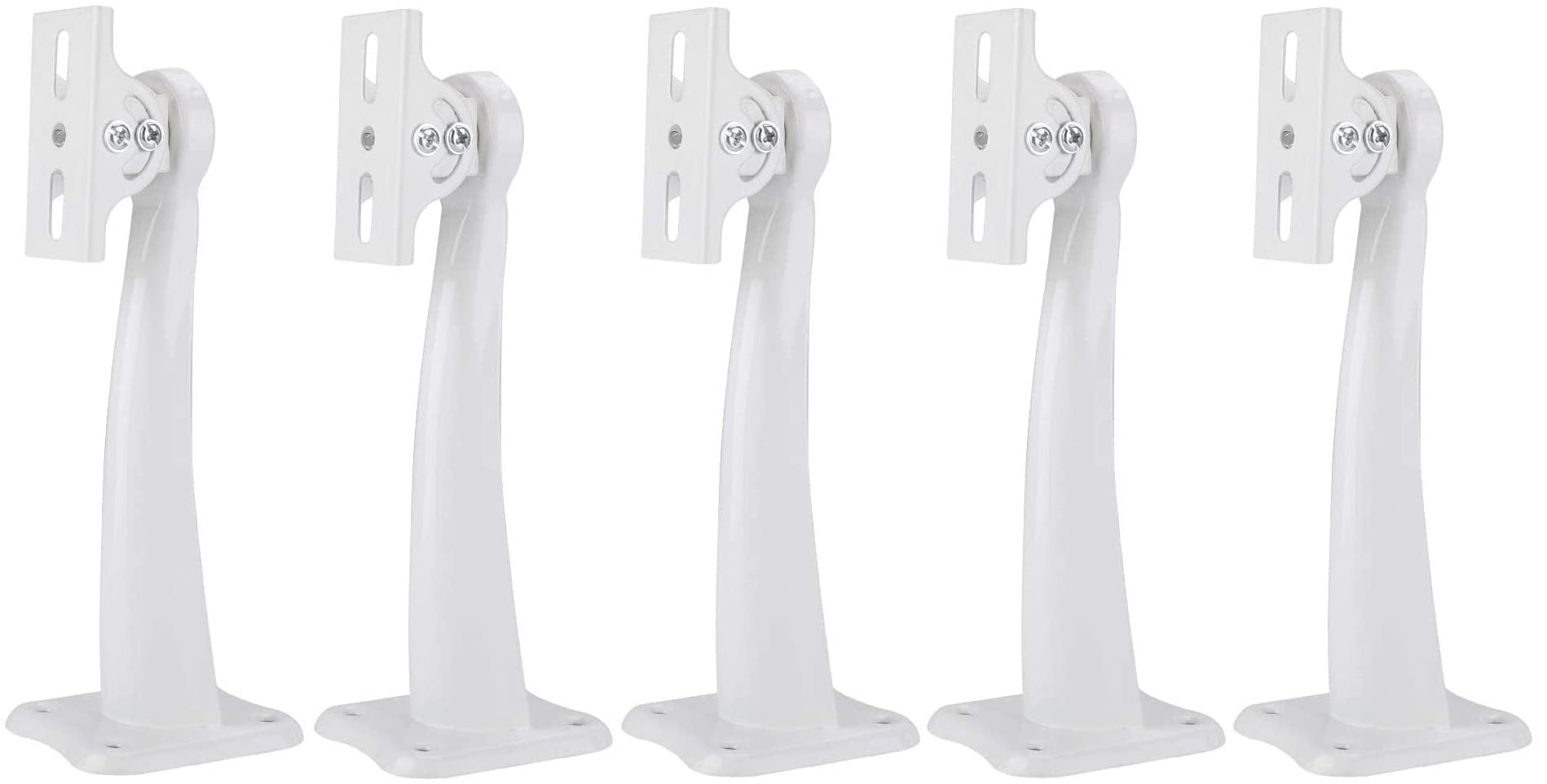 Frackson 25 Cm Metal-Iron Camera Wall Ceiling Mount Adjustable Angle Metal Bracket Stand Holder for CCTV Cameras White (Pack of -5)