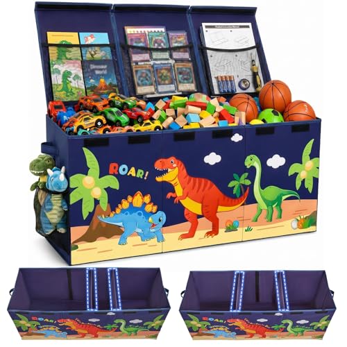 Image of Toy Box with Adjustable Divider Large Toy Chest Storage for Nursery Kidroom