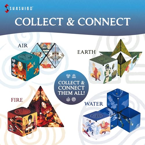 Image of Shashibo Avatar The Last Airbender Magnetic Puzzle Cube, Sensory Fidget Toy
