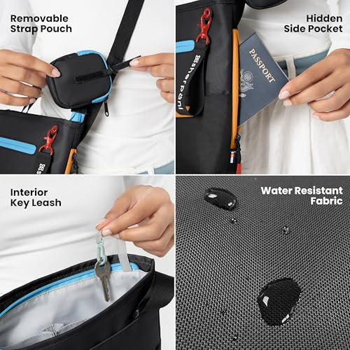 Image of Sherpani Sadie, Nylon Crossbody Bag, Lightweight Shoulder Bag, Travel Cross Body, Crossbody Purse for Women, RFID Protection, Removable Coin Purse, Travel Gift (Chromatic Classic)