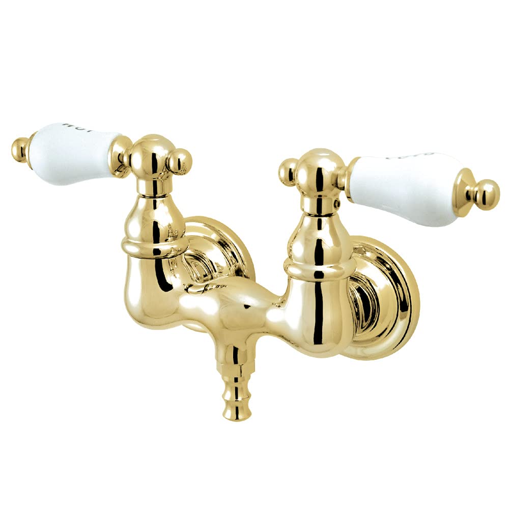 Kingston Brass CC33T2 Vintage Küvet Bataryası, 3-3/8-İnç Merkez, Parlak Pirinç