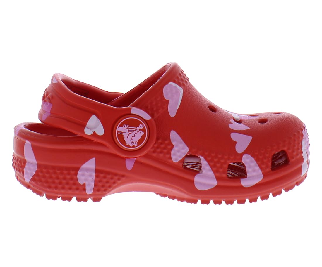 Crocs Classic VDay Clog T, Zoccoli Unisex - Bambini e Ragazzi, Cherry Red, 27/28 EU