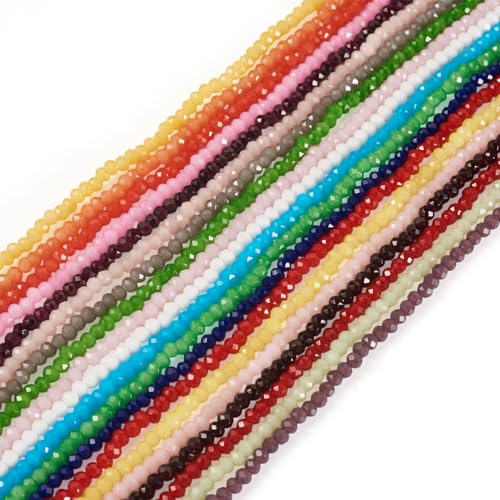 Perles de jade imitation de 3mm au fini cristal pur