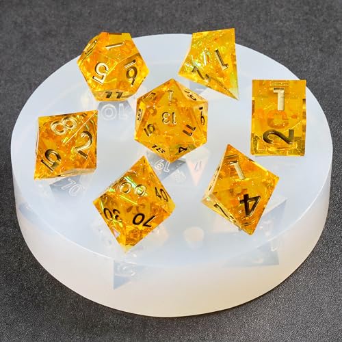 Dice Mold, DND Dice Mold Resin Silicone Dice Molds for Dungeons and
