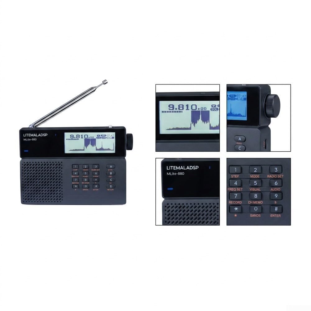 Radio portátil MLite-880, compatible con malahit Full para frecuencia