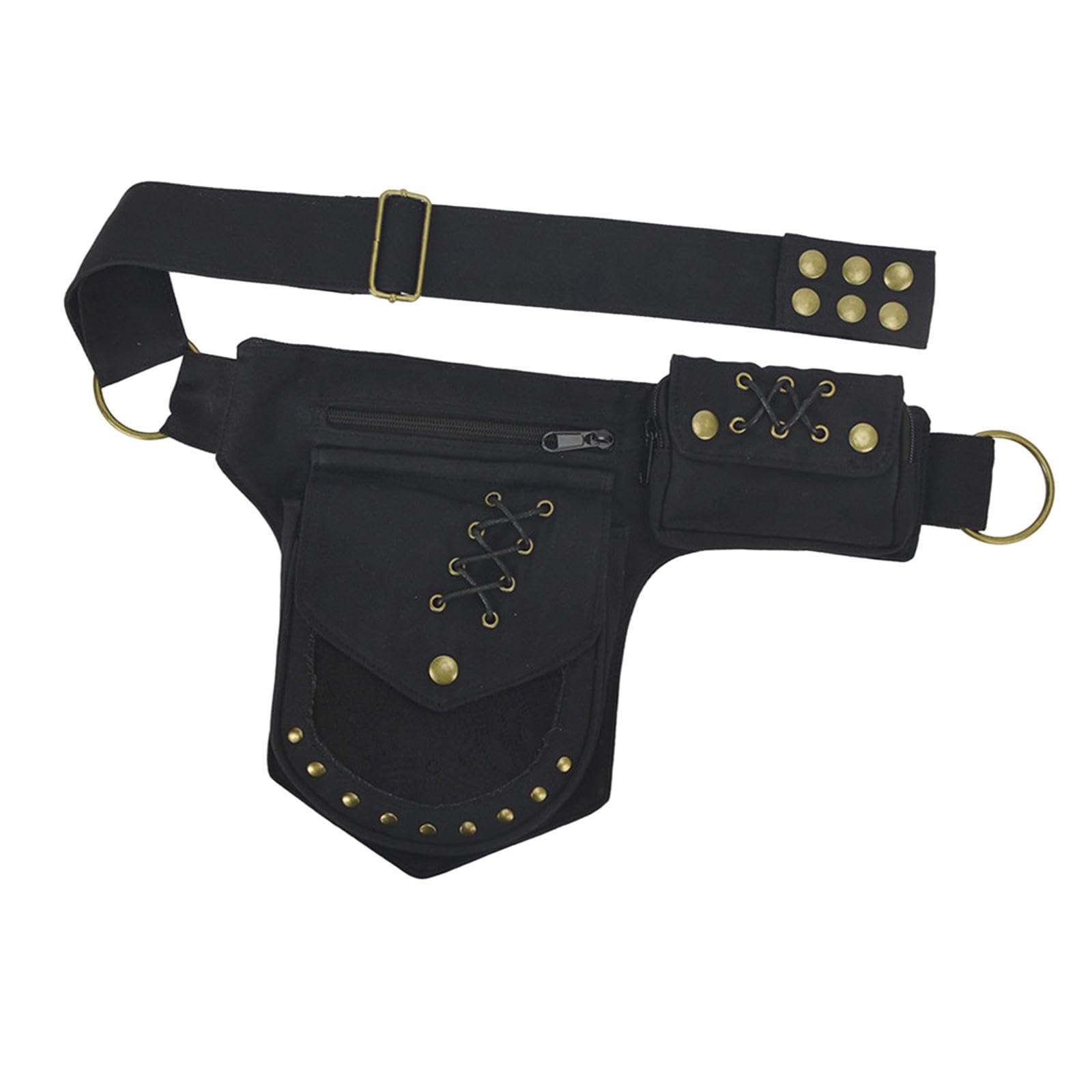 ™ Waist Pack Adjustable Strap Stylish Fanny Pack for Street Hiking Backpacking Black-image-29