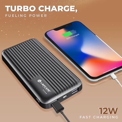 LAPCARE Smart Tank VI 20000mAh Fast Charging Power Bank | Dual USB Port | Led Indicator | Compact & Slim Design | Made in India | Type C and 2 USB Ports, 12W Fast Charging Power Bank - Image 5