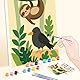 WEBEEDY 4 Packungen Dschungeltiere Vorgezeichnete Leinwand Zum Malen Für Erwachsene Anfänger Sip And Paint Kit Niedliches Löwe Giraffe Vogel Elefant Vorgefertigt Leinwand Malset 20x25cm