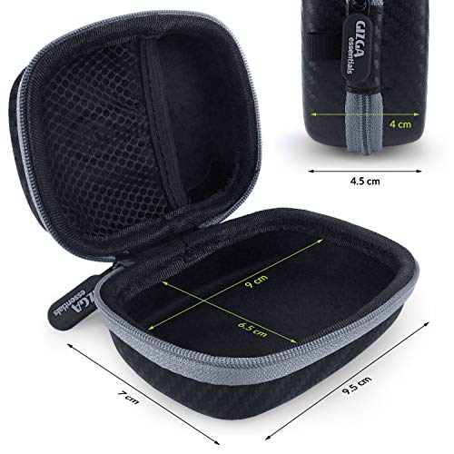 Image of GIZGA essentials Carrying Case for Jiofi 4G M2S&Jiofi3 WiFi Hotspot Dongle,Shock Asbsorber Protective Carbon Fibre Material,Detachable Hook,Mesh Pocket,Black,Single Band,0 gigabits per Second