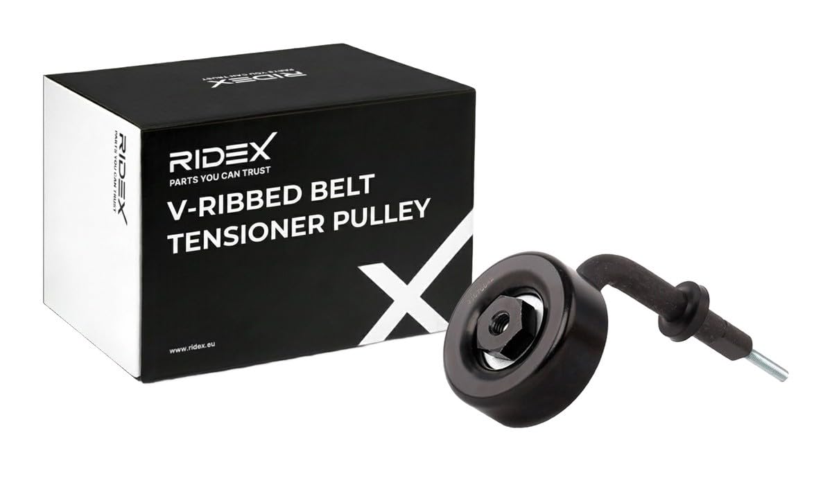 RIDEX 310T0042 Polea tensora correa poli V con soporte Compatible con BMW 3 Sedán E46