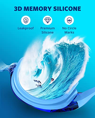 image for Aegend Swim Goggles, Swimming Goggles No Leaking Anti Fog UV Protectio
