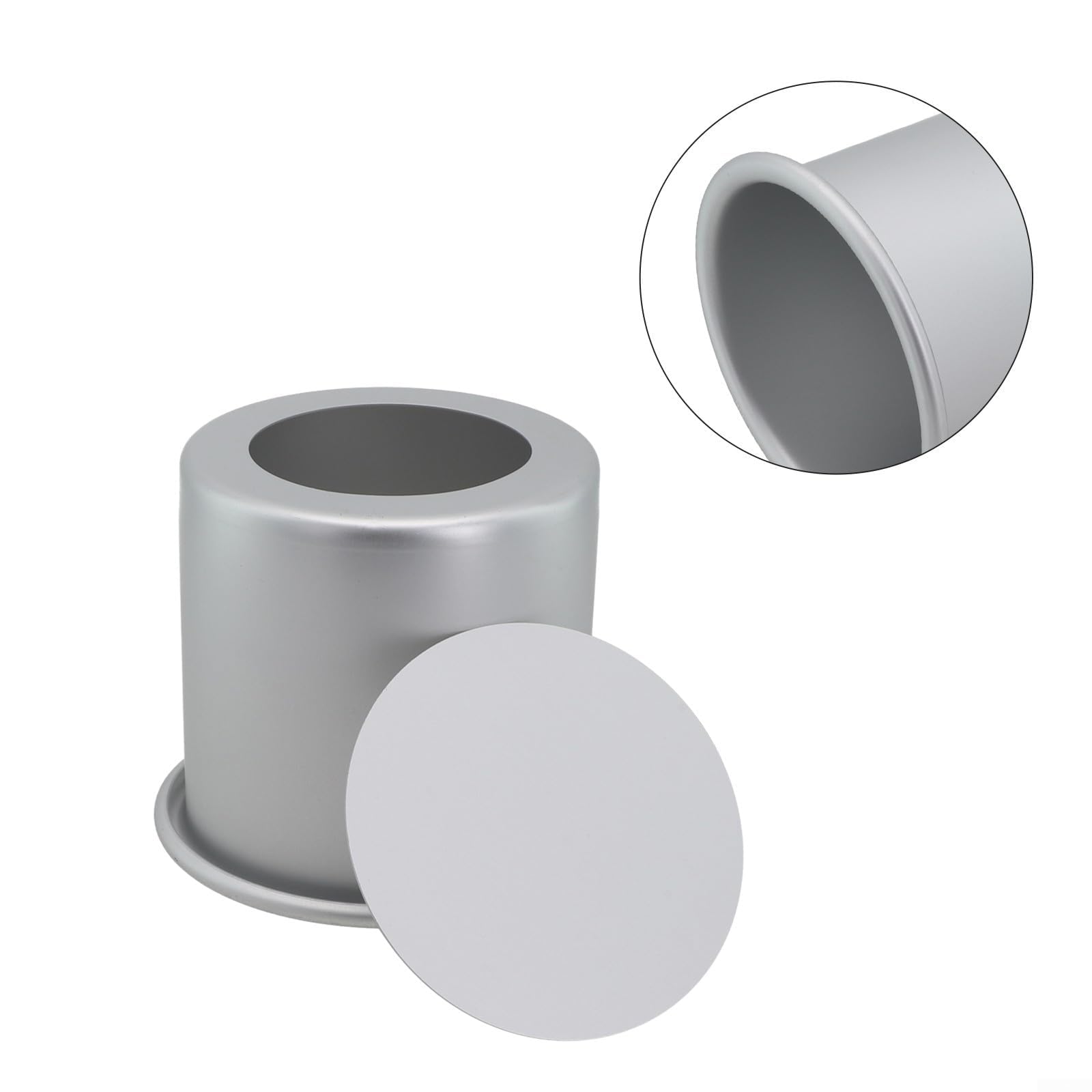 Puszki do ciasta, nieprzywierająca, głęboka, aluminiowa, okrągła forma do ciasta ze zdejmowanym dnem, na ślub, urodziny, Boże Narodzenie, ciasto, do pieczenia, okrągły zestaw cyny z luźną podstawą (15