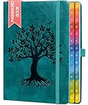 ZXHQ Password Book with Colorful Alphabetical Tabs, 8.4" x 5.8" Hardcover Password Keeper Organizer for Managing Internet Website Addresses and Logins - SeaGreen
