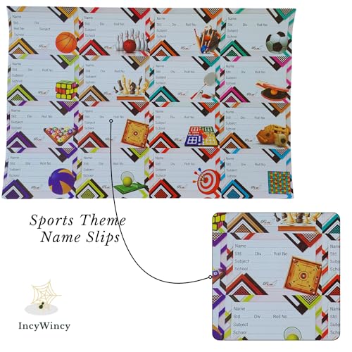Image of Translucent Milky Frosty 10 Mtrs Book Cover Rolls (Pack of 2), 36 cm Wide Protective Covers for Notebooks, Includes 2 Sheets of Stickers /Bookplates (Sports)