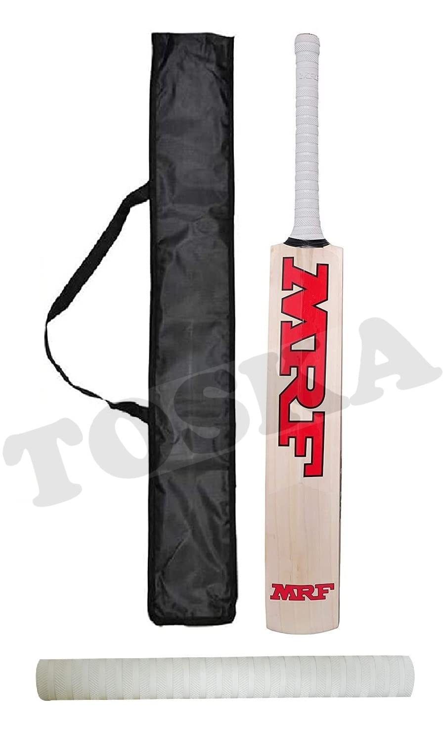 TOSKA Wood Full Size Mrf Cricket Bat&One Grip&Bat Cover for All Hard and Soft Tennis Ball/Leather Ball Cricket Bat (Men|Women) (White) (B09XFGX2R2) Amazon Price History, Amazon Price Tracker