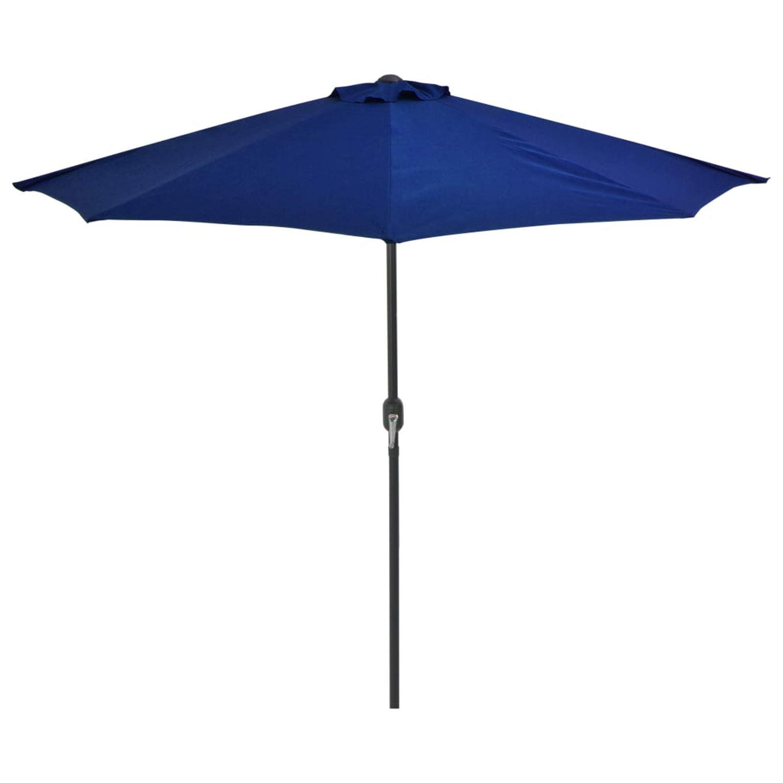 Homgoday Sombrilla balcón semicircular Palo Aluminio Azul 270x144x222 cm Sombrilla de Jardín,Protección UV Sombrilla Jardín Grande Orientable Jardín Parasol Balcón
