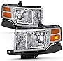 ACANII - For 2009 2010 2011 2012 Ford Flex Chrome Housing Halogen Headlights Headlamps Assembly Driver & Passenger Side
