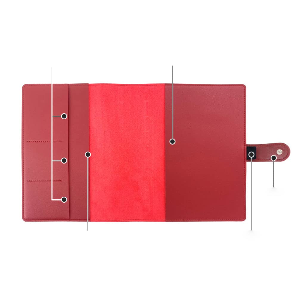 Couverture de cahier système de reliure plan couverture de livre A5 petite couverture de journal papeterie de bureau d'affaires, rose, taille junior