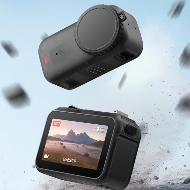 Image of 2-Pack Silicone Lens Cap Compatible with DJI Osmo Nano, Soft Flexible Lens Protector Cover, Dustproof Anti-Scratch Camera Lens Cover for DJI Osmo Nano Accessories (Black)