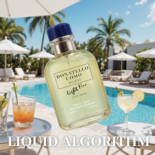 Image of Men's Cologne Donatello UOMO Light Blue with Citruses,Bergamot,Neroli,Lavender and Sage Eau De Toilette Spray,Long-Lasting Scent Perfume for Men Great Holiday Gift, 3.4 Fl Oz /100 Ml