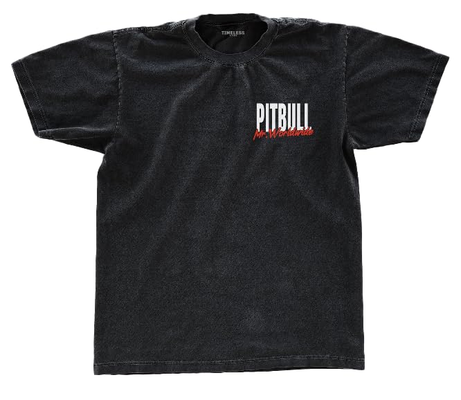 Pitbull Lyric Tshirt Mr Worldwide Tour Mechandise. Unisex Short Sleeve tee. Black (US, Alpha, X-Large, Regular, Regular, Black)