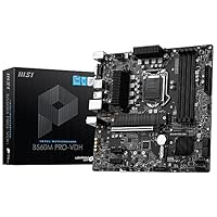 MSI B560M PRO-VDH Micro-ATX Gaming Motherboard (10 th/11th Gen Intel Core, LGA 1200 Socket, DDR4, 5066 MHz, M.2 Slot, USB 3.2 Gen 2, Type-A, 2.5G LAN, DP/HDMI)