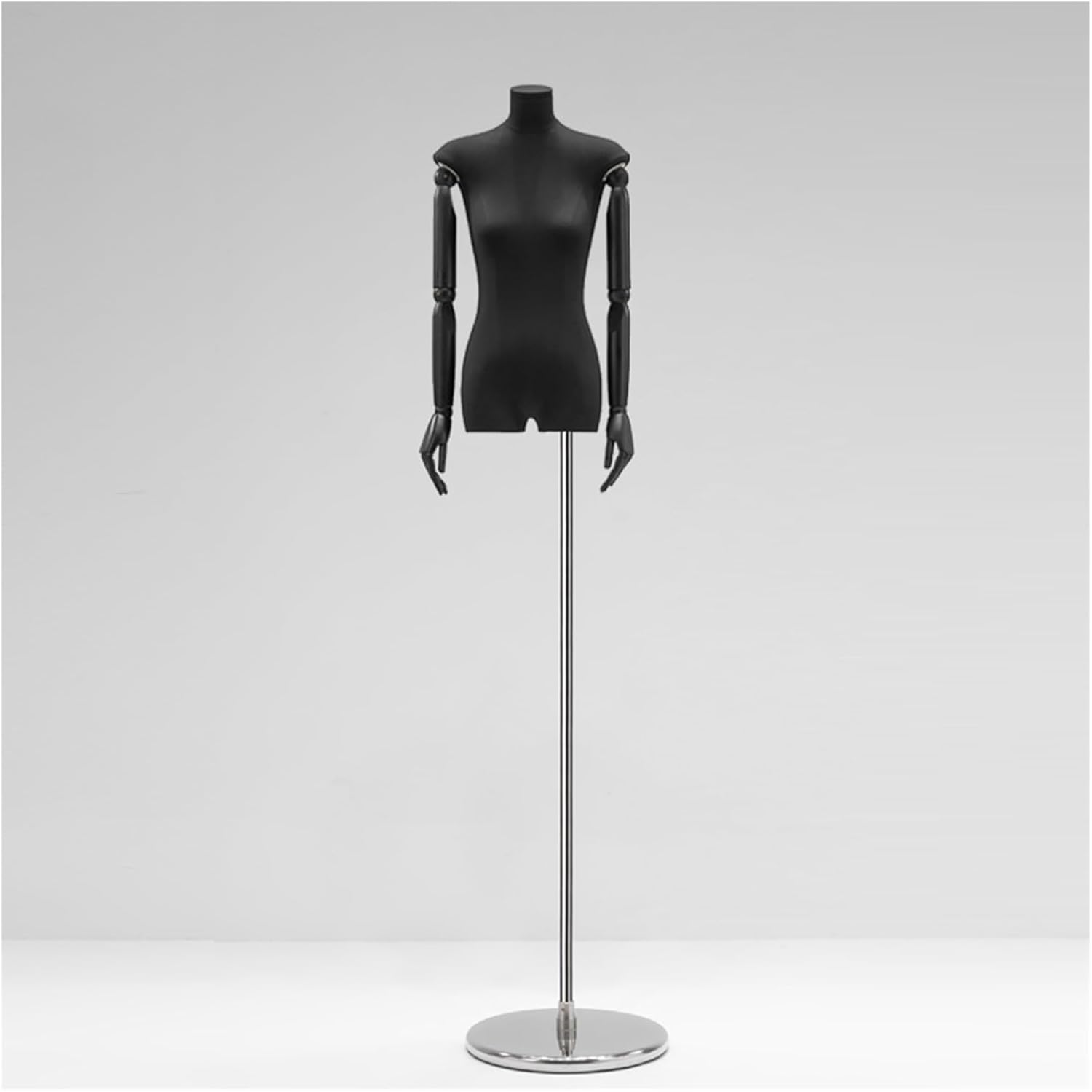 Manikin Dress Form Female for Clothing, Model Mannequin Stand Adjustable Height, Dress Model for Display Women Clothes Jewelry，Silver a B