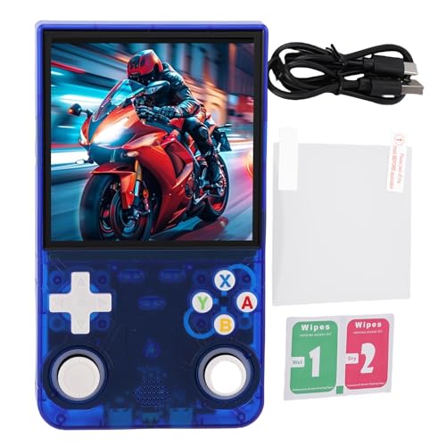Denash Consola de Juego de Mano Ultra Retro R36 con Código Abierto para la Consola de Videojuegos Portátil de Soporte de Juegos Multijugador, Pantalla Mejorada, 10 Horas de Duración (128G)