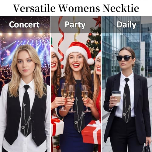 Image of Tucnoeu Bow Tie for Women - 2Pcs Women's Bow Ties,Pre-tied Adjustable Bowties