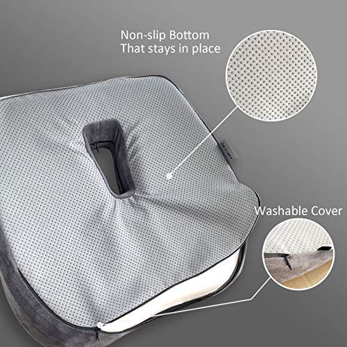 Brizairid Seat Cushion For Office Chair With Lumbar Support Pillow For Long Sitting Hours On Office Home Chair, Pain Pressure Relief -Washable Cover #TOP4