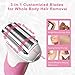 Kokoline Lady Shaver,Electric Razor for Women,Shaver for Pubic Hair,Wet & Dry Electric Shaver for Legs,Bikini Trimmer,Cordless Foil Shaver,Painless Body Hair Removal for Underarms,Peach/TGV1